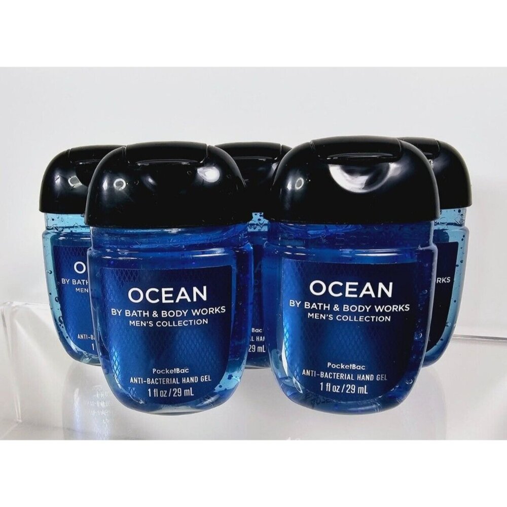 5 OCEAN Bath & Body Works Anti Bacterial Hand Gel Pocketbac 1oz New